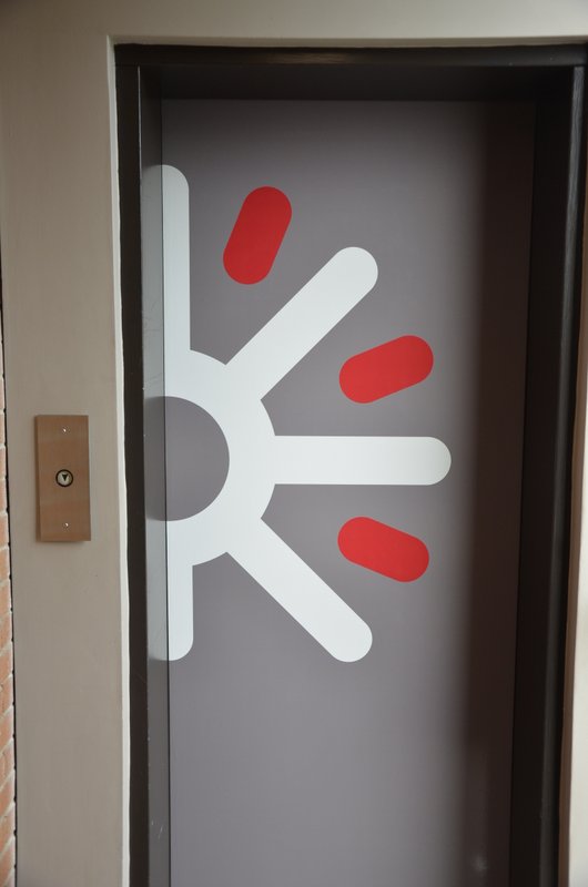 An image of the Digital Echidna logo marking the third-floor elevator