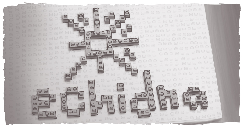 An image of the Digital Echidna logo in lego bricks.