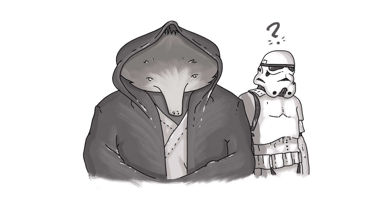 echidna in star wars costume