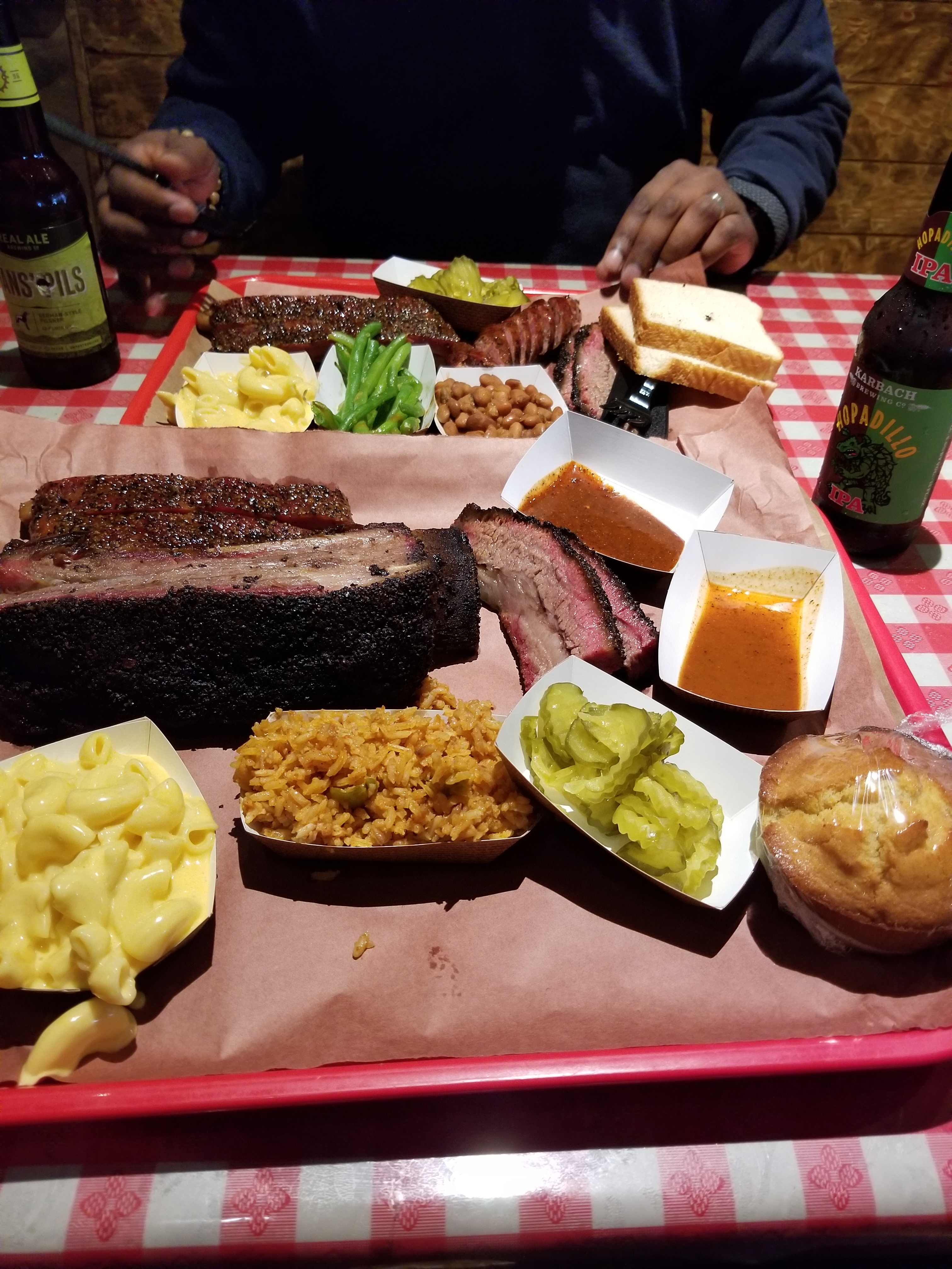 An image of a BBQ spread from Austin