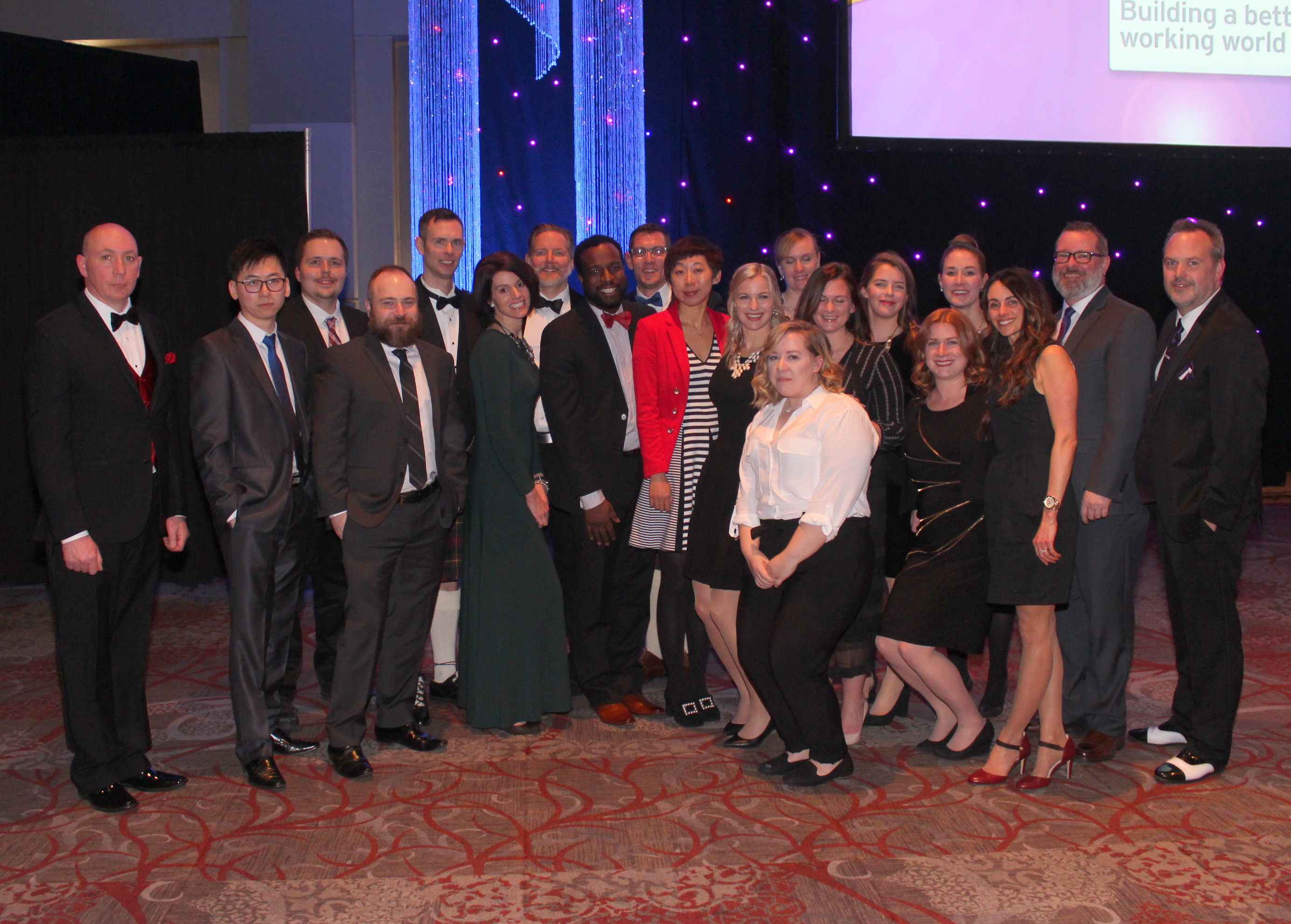 An image of the Echidna team that attended the Business Achievement Awards