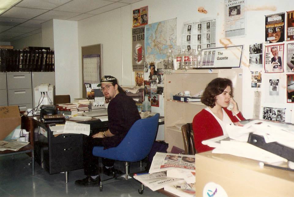 An image of the author, with a terrible mullet-esque hairstyle, from the mid-90s.