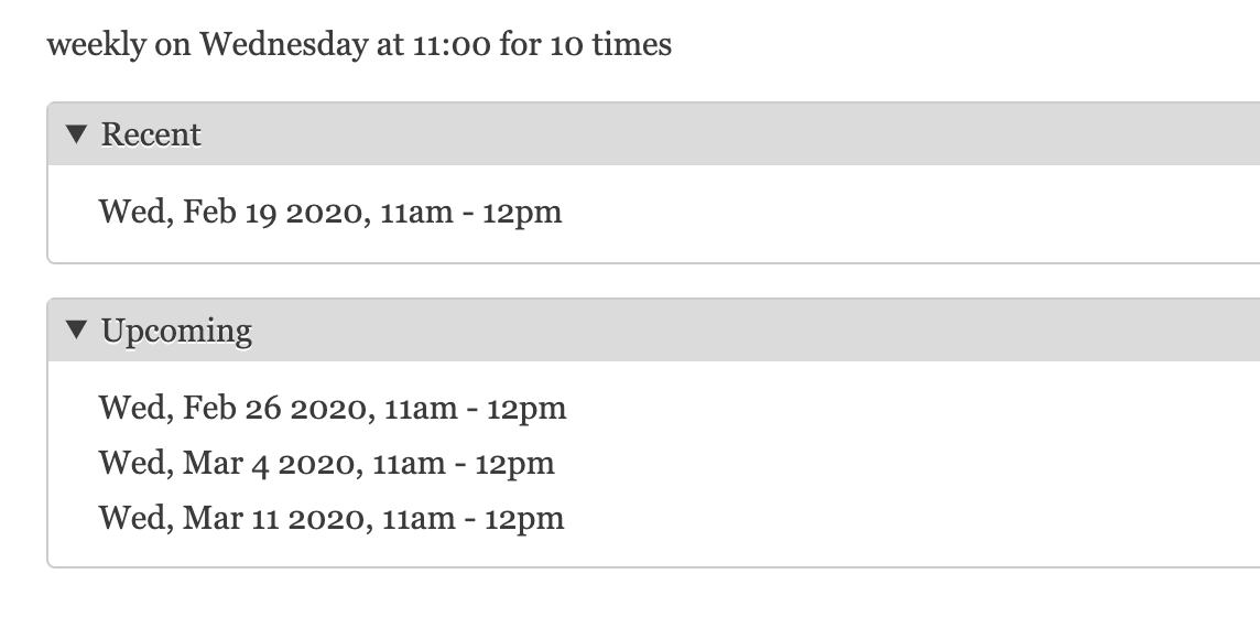 date value display options