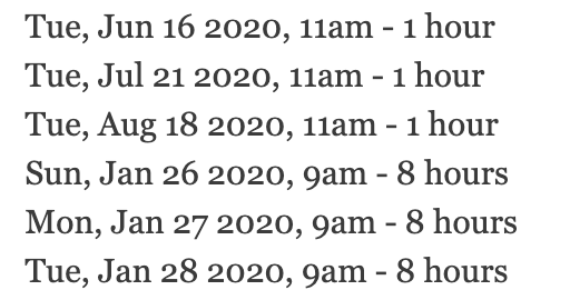 date options