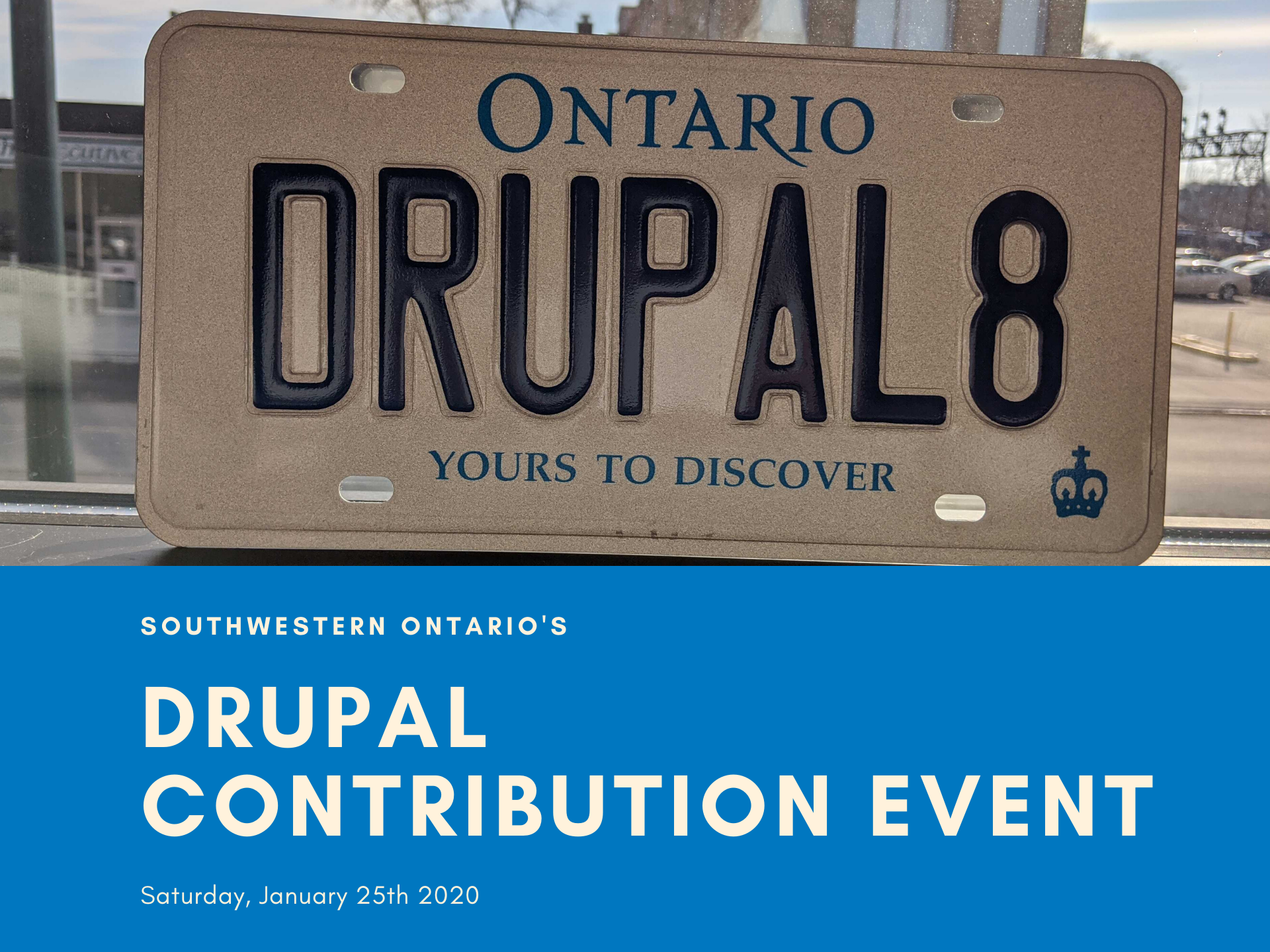 Drupal 8 license plate