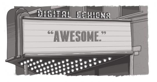 An image of a marquee with the word "Awesome" in lights.